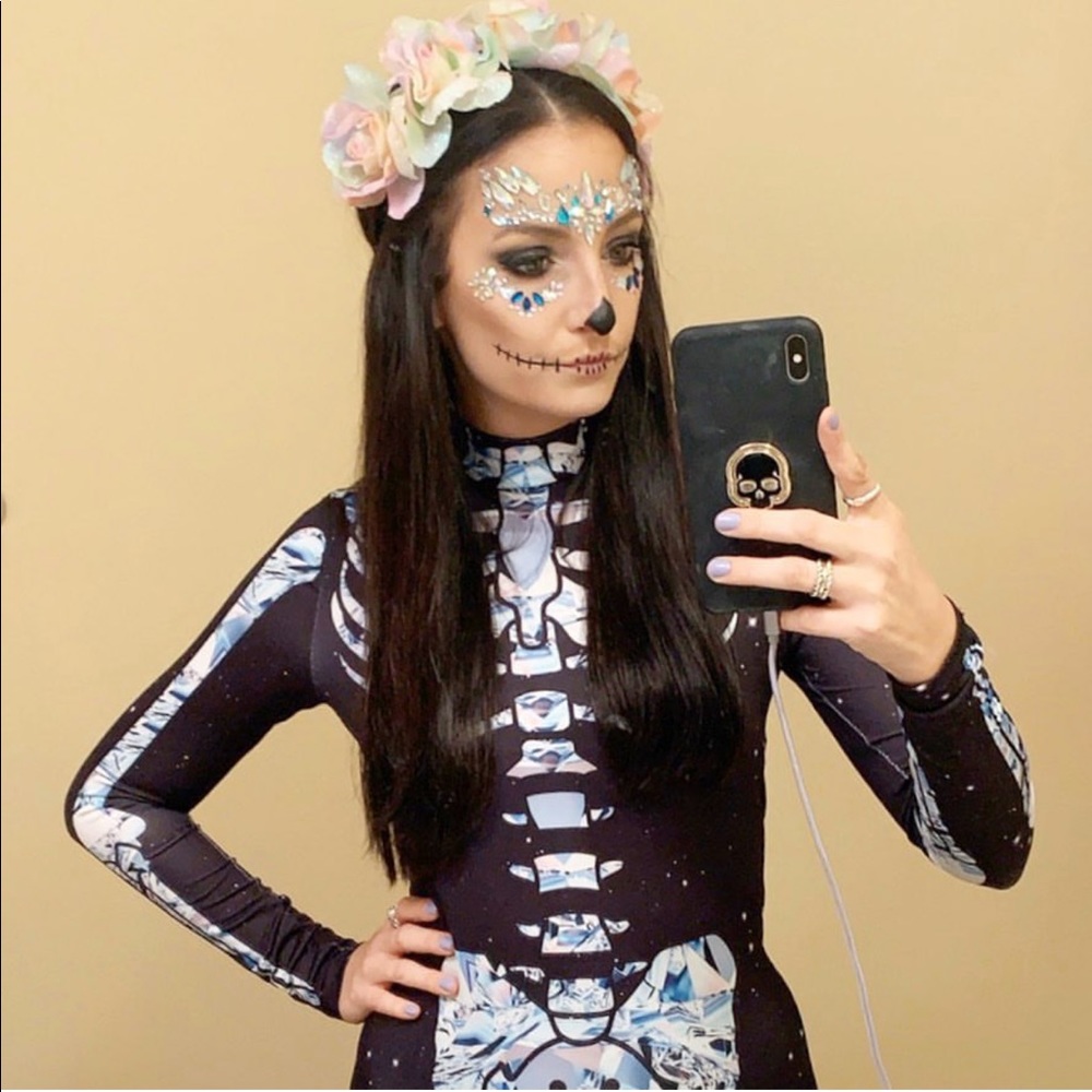 GALAXY SKELETON HALLOWEEN COSTUME + ACCESSORIES